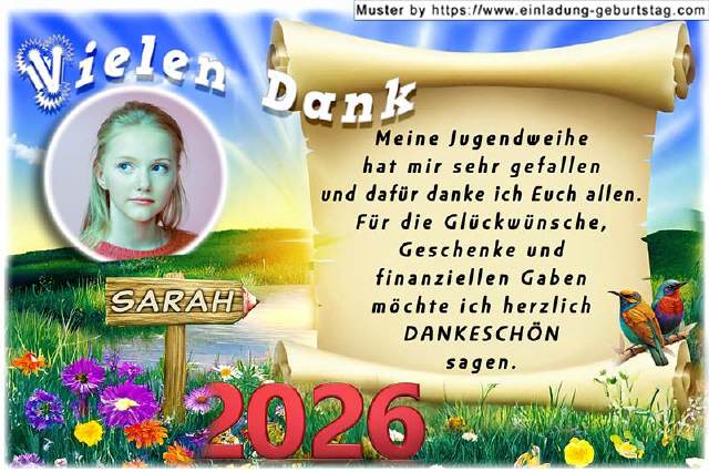 Danksagungskarte Jugendweihe, der Sonderzug