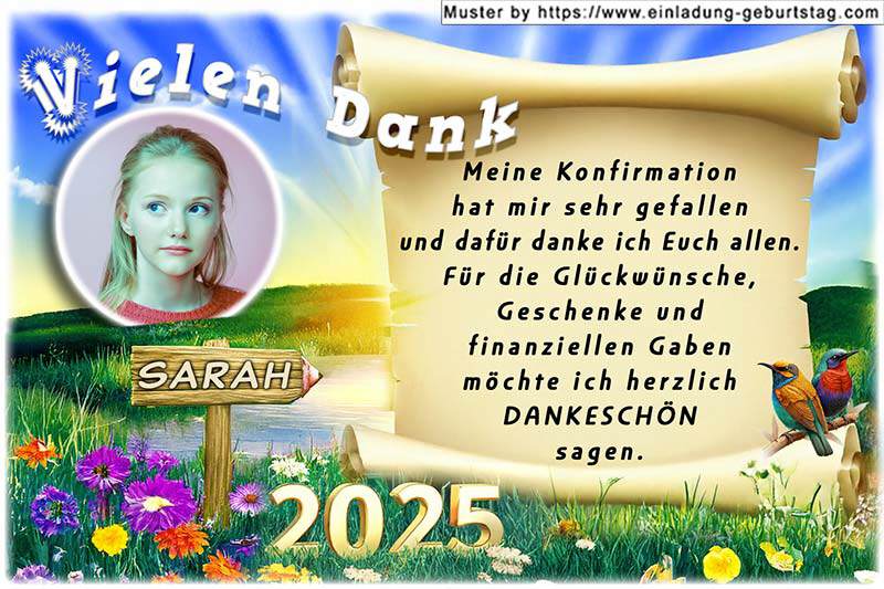 Danksagungskarte Konfirmation 07