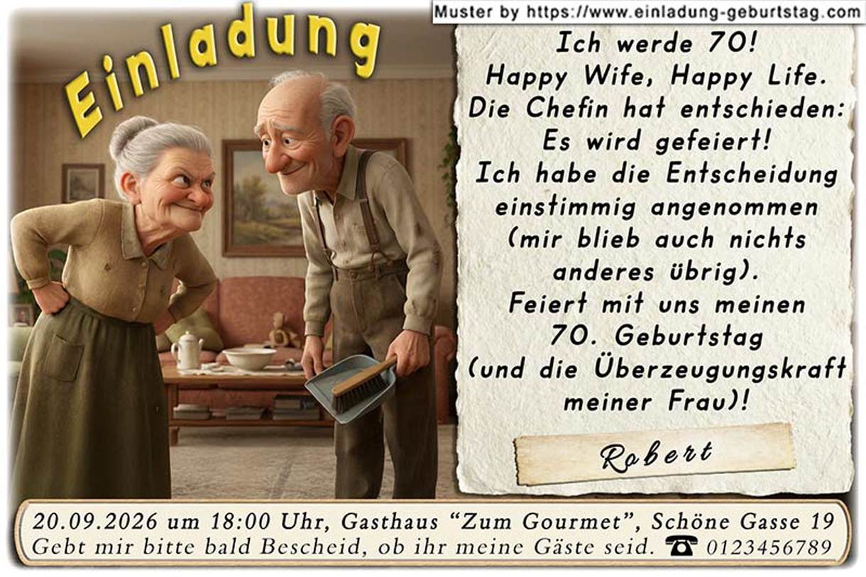 Lustige Einladungen Zum 80 Geburtstag die lustige Einladungskarte zum Geburtstag mit dem Zahlenstein