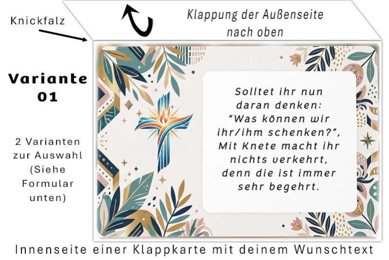 Ansicht einer Einladung zur Konfirmation als Klappkarte – Innenseite Variante 01