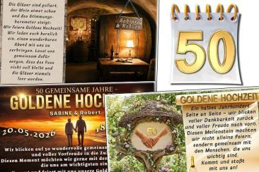 Die originelle Einladung zu Ihrer Goldenen Hochzeit