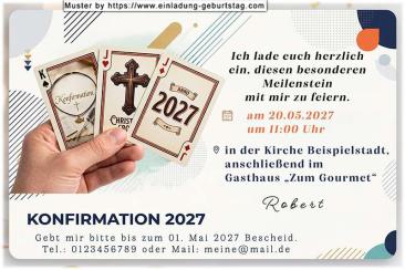 Die originelle Einladung zur Konfirmation mit dem Konfirmations Kartenspiel