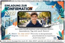 Die Einladung zur Konfirmation mit deinem Foto im Display eines Handys