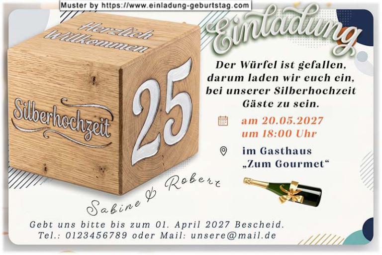 originelle Einladung zur Silberhochzeit - der Rosenbogen vor der besonderen Blume 25