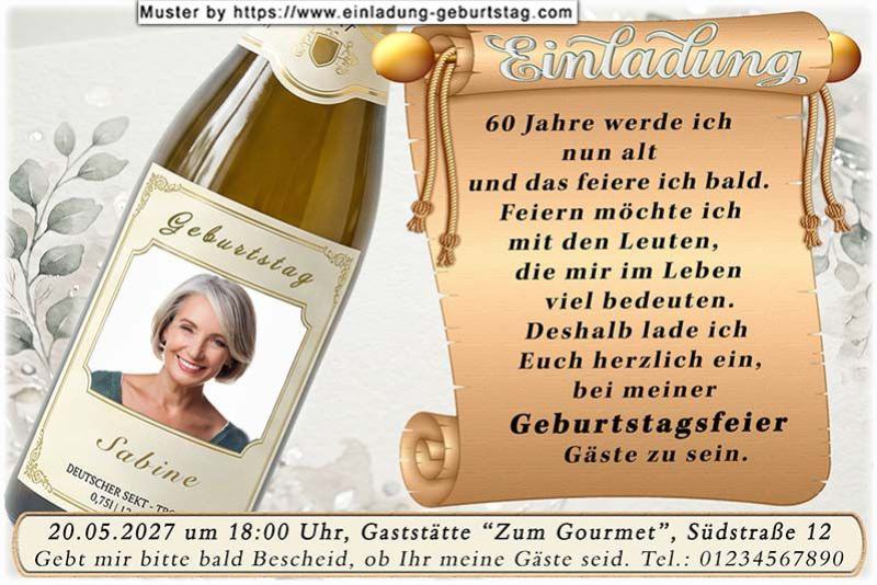 Die Einladung zum Geburtstag mit Ihrem Foto im Display eines Handys.