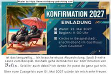 Die lustige Einladung zur Konfirmation mit den beiden Gorillas