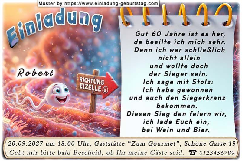 Die lustige Einladung zum Geburtstag - Ihr erster Sieg als Spermium auf dem Weg zur Eizelle