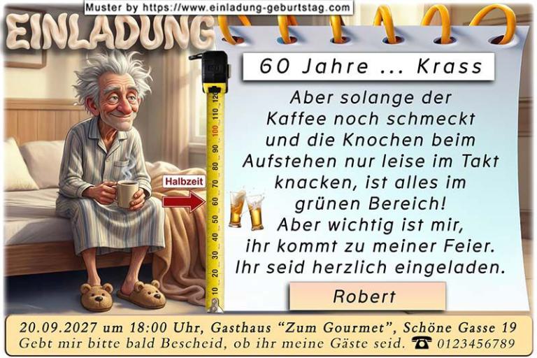 Die lustige Einladung zum Geburtstag – Sie vor langer Zeit als Spermium auf dem Weg zur Eizelle. Sie haben gewonnen und das muss gefeiert werden.