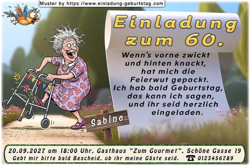 Die lustige Einladung zum Geburtstag - Diese Frau hat sichtlich die Feierwut gepackt