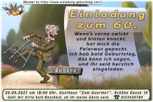 Die lustige Einladung zum Geburtstag - Ein Mann, den sichtlich die Feierwut gepackt hat