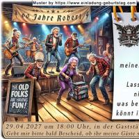 Die lustige Einladung zum Geburtstag mit der Oldi Party