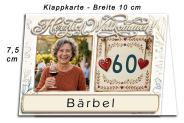 die Tischkarte als Platzkarte zum Geburtstag - Abmessungen