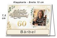 die Tischkarte als Platzkarte zum Geburtstag mit Ihrem Foto und dem Namen des Gastes