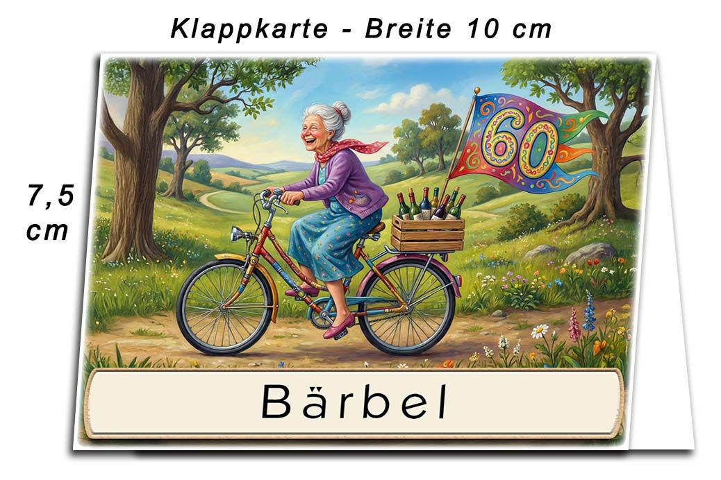 die Tischkarte als Platzkarte zum Geburtstag mit Ihrem Alter und dem Namen des Gastes