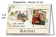 Tischkarte Silberhochzeit - Ihr Foto neben einem lustigen Bild