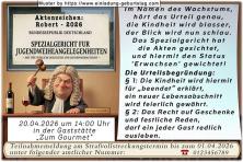 Die lustige Einladung zur Jugendweihe mit dem Urteilsspruch von Richter Gnadenlos.