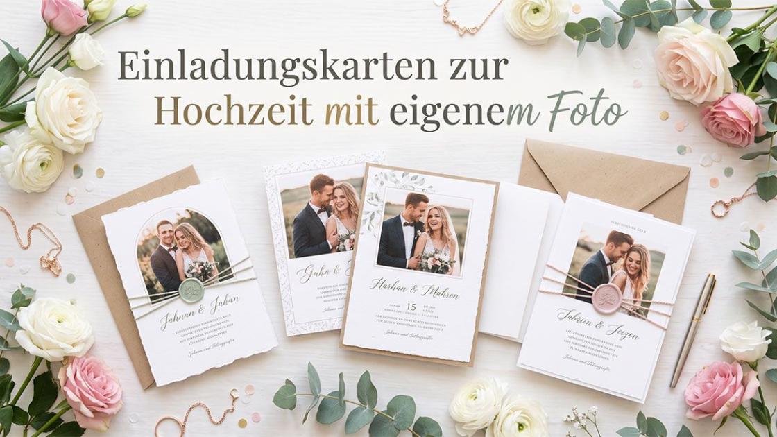 Einladungskarten zur Hochzeit mit eigenem Foto