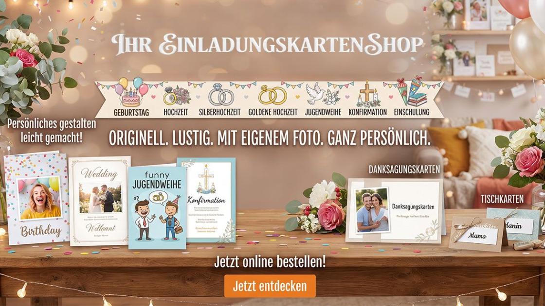 Logo der Startseite Einladungskartenshop