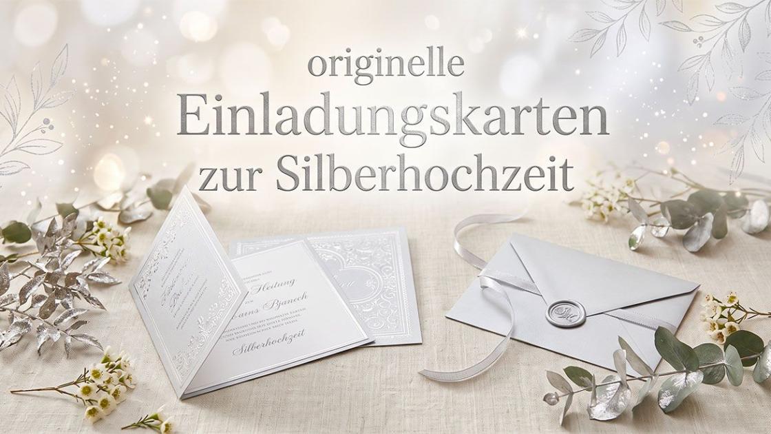originelle Einladungskarten zur Silberhochzeit