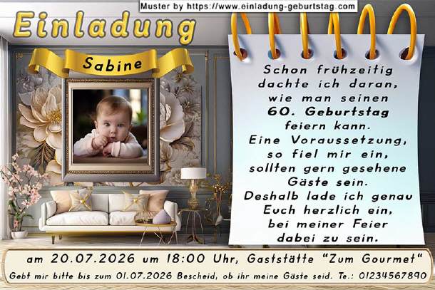 Einladung Geburtstag - Foto Kinderbild