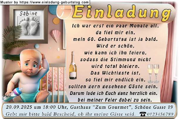 lustige Einladung Geburtstag - die ersten Pläne
