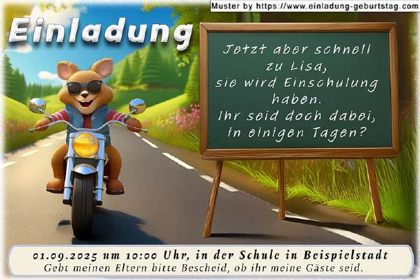 Einladung Einschulung - jetzt aber schnell