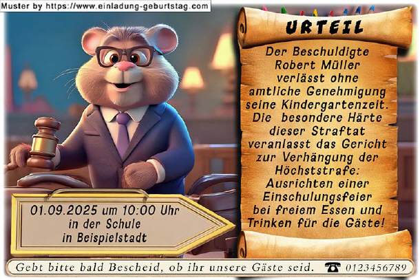 Einladung Einschulung - der Richter