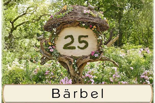 Tischkarte Silberhochzeit - der Park