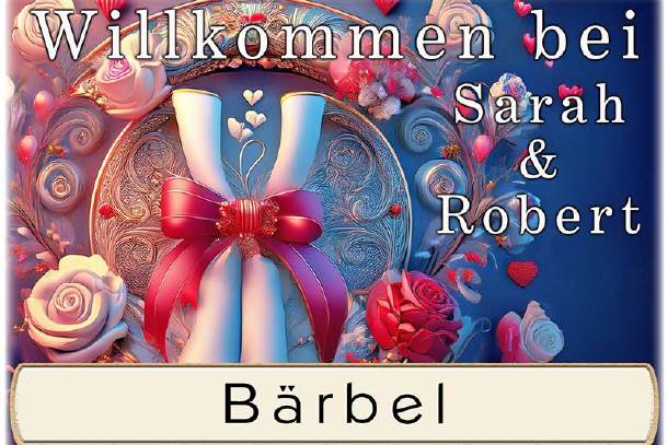 Tischkarte Hochzeit - Willkommen