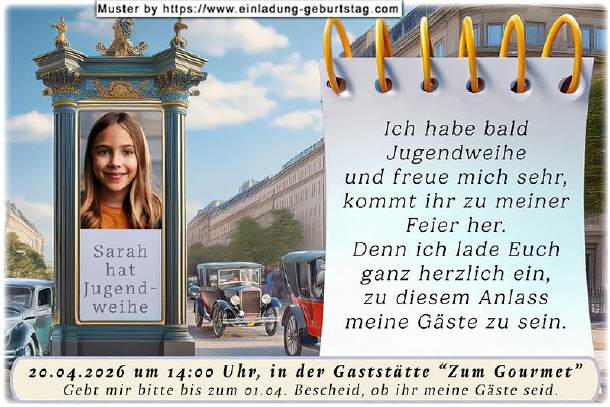 Einladung Jugendweihe - die Litfaßsäule