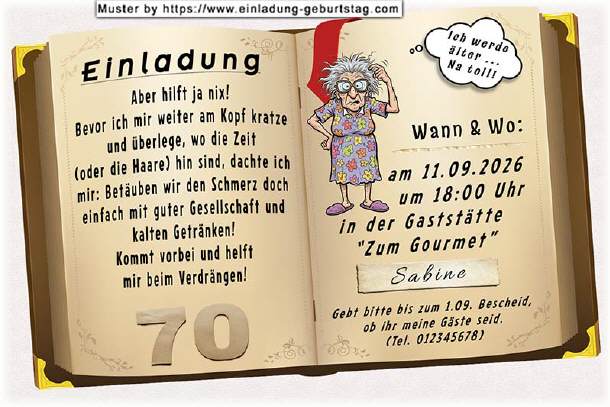 lustige Einladung Geburtstag - na toll