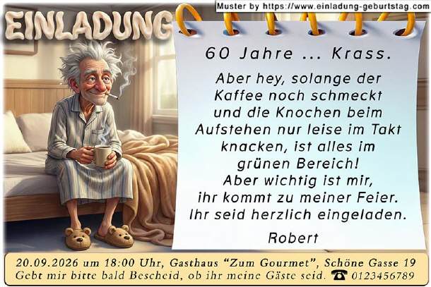 lustige Einladung Geburtstag - Krass
