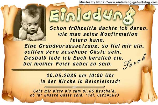 Origineller Text Einladung Konfirmation Images