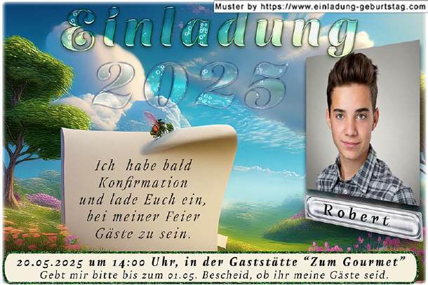 Einladung Konfirmation Foto - der Bogen