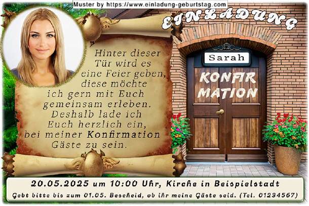 Einladung Konfirmation Foto - das Fahrrad