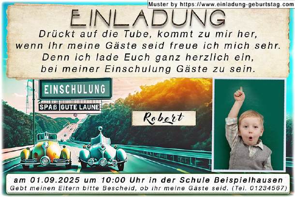 Einladung Einschulung Foto 03