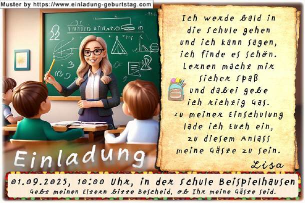 Einladungskarte Einschulung 06