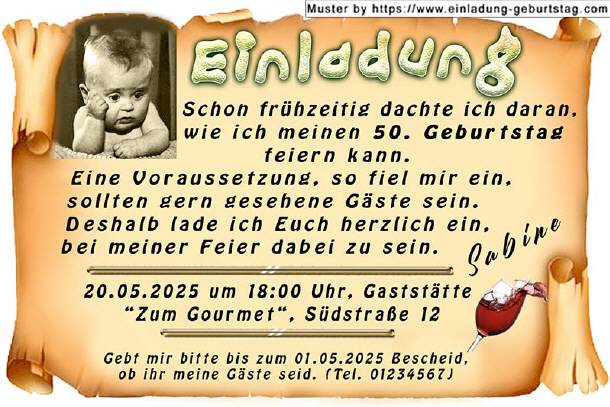 lustige Einladung zum Geburtstag 02