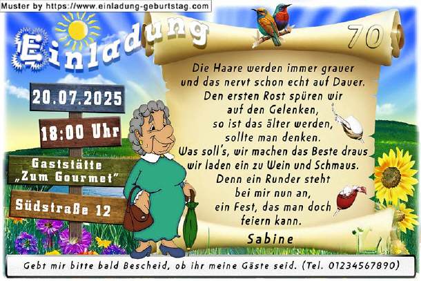 lustige Einladung zum Geburtstag 05