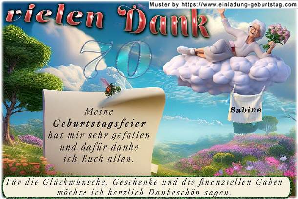 Dankeskarte Geburtstag 01