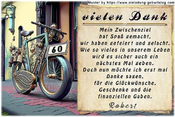 Danksagung Geburtstag 10