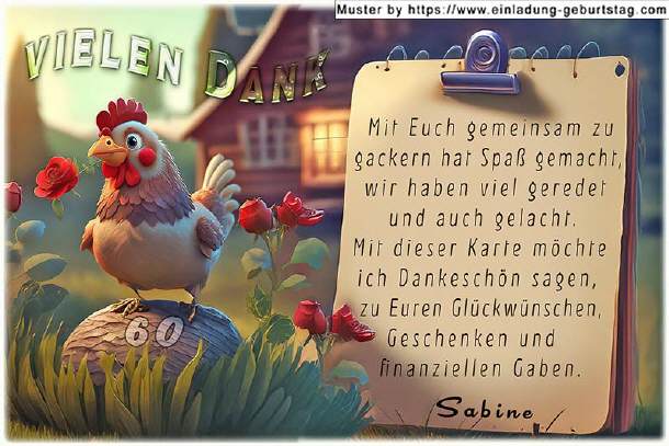 Danksagung Geburtstag 12