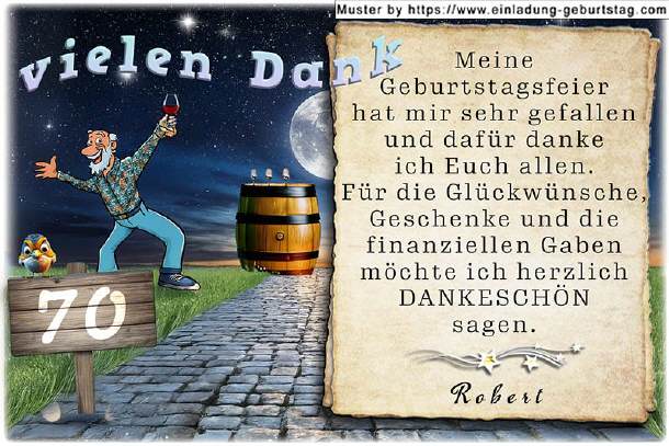 Danksagung Geburtstag 14