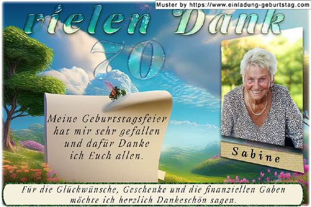 Dankeskarte Geburtstag 02