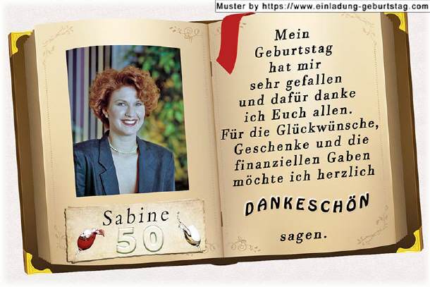 Danksagung Geburtstag 09