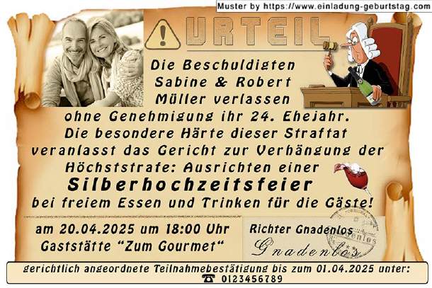 Einladung Silberhochzeit Foto 09