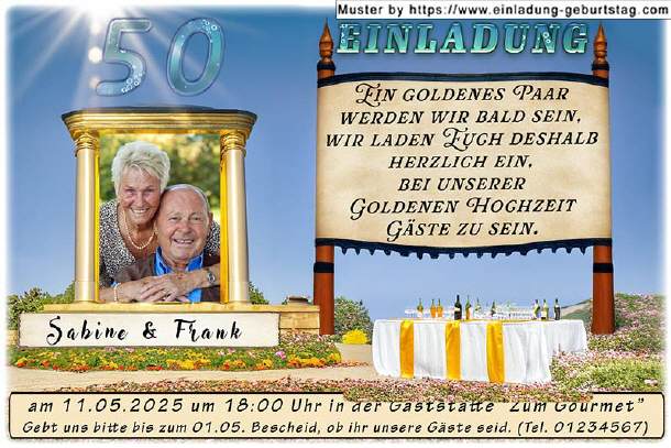 Einladung Goldene Hochzeit Foto 06