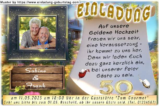 Einladung Goldene Hochzeit Foto 08