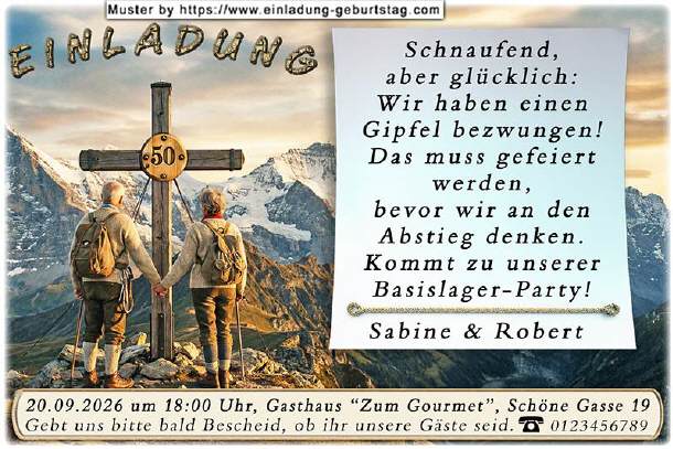 originelle Einladung zur Goldenen Hochzeit - 13