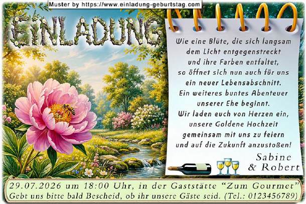 originelle Einladung zur Goldenen Hochzeit - 14